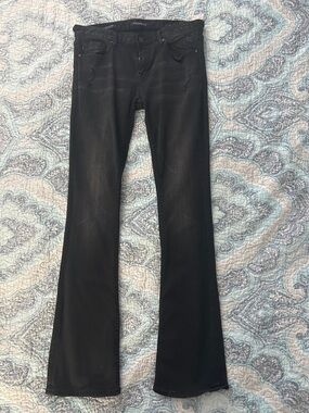 Vigoss Chelsea Slim Boot Black Jeans with Subtle Fade